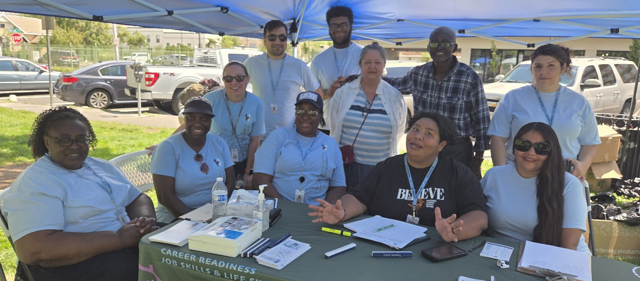 11 people around a table